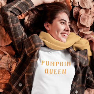 Modern Orange Pumpkin Queen Best Gift T Shirt