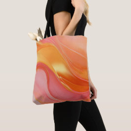 Modern Orange Rosa och Guld- Tygkasse