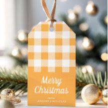 Modern orange rutig God Jul