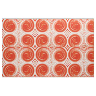 Modern Orange Swirl Abstrakt Art Tyg