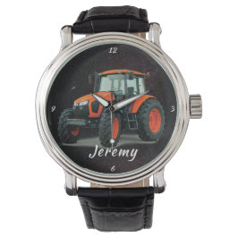Modern Orange Tractor Watch Armbandsur