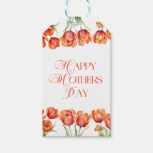 Modern Orange Tulips Blommigt Mors dag