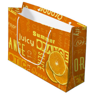 Modern orange typografifruktskiva