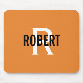 Modern orange, vit monogram manar namn-musmatta musmatta