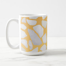 Modern Orange White Terrazzo Mönster Kaffemugg