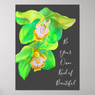 Modern Orchid-inspirerande citat Poster