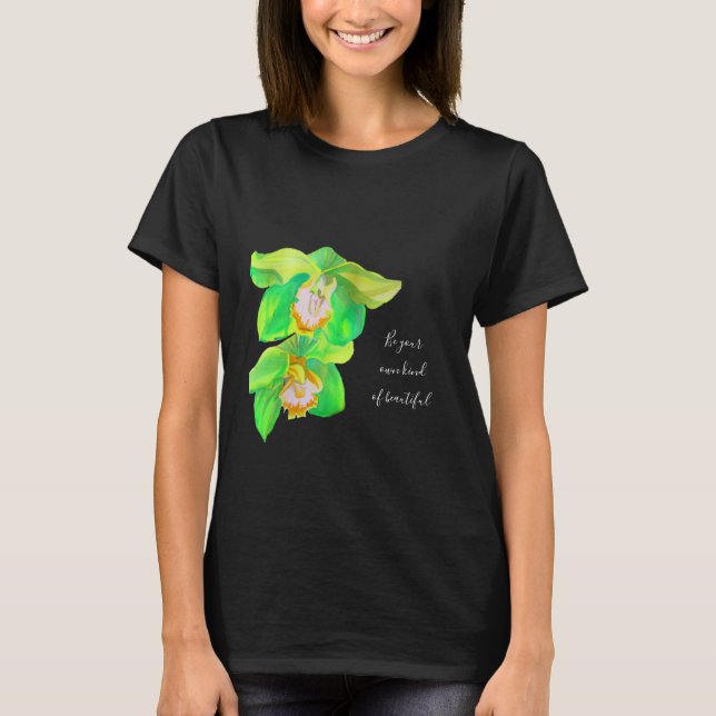 Modern orchid pop art blominspiration t shirt (Framsida)