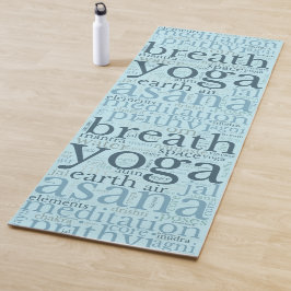 Modern Ord Art Yoga Mat Blue