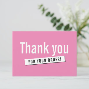 MODERN ORDER INSERT-affärstack för godis rosa Tack Kort