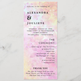 Modern ordning för minsta Bröllopsprogram för händ Program