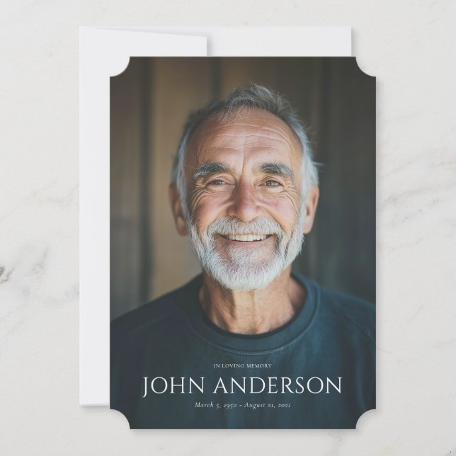 Modern ordning för tjänstens minnesprogram inbjudningar (Framsida)