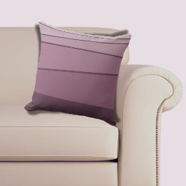 Modern, oregelbunden, strimlad Lila i Eggplant Kudde