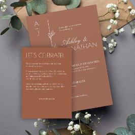 Modern Organic Blommigt Divider Bröllop Tilläggskort