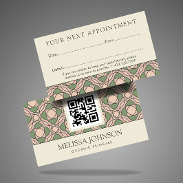 Modern Organic Botanical Appointment Card Tidsbeställning Kort