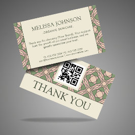 Modern Organic Botanical Business Thank You Card Tilläggskort