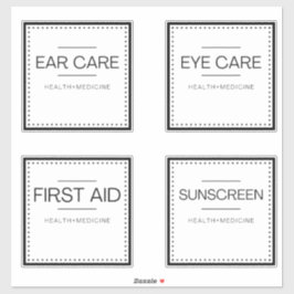 Modern organisationsetikett för Bath Klistermärken