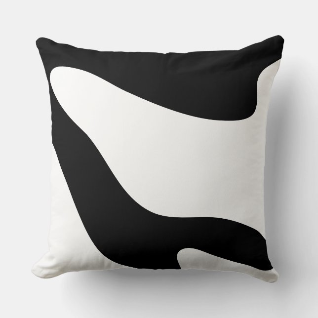 Modern organisk abstrakt vågig kudde (Framsida)