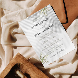 Modern Organisk Blommig Bröllopsinbjudan Inbjudningar