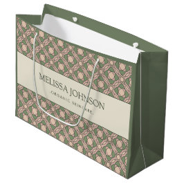 Modern organisk botanisk märkespapperspresentbag