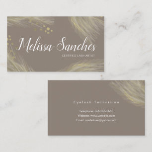 Modern Organisk Pampas Naturlig Guld Visitkort