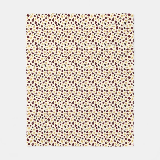 Modern organisk terrazzo | Abstrakt stensmosaik Fleecefilt (Framsidan)