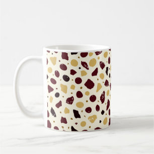 Modern Organisk Terrazzo Abstrakt Stensmosaik Kaffemugg