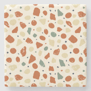 Modern Organisk Terrazzo Abstrakt Stensmosaik Stenunderlägg