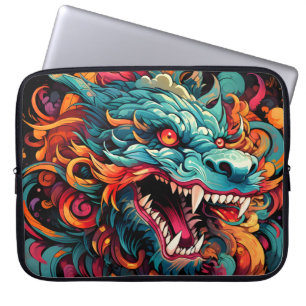 Modern Oriental Dragon Majesty Laptop Fodral
