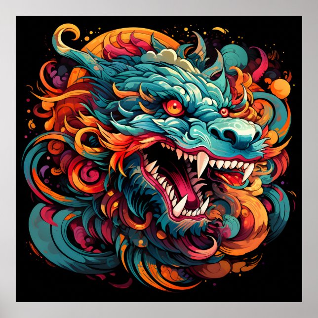 Modern Oriental Dragon Majesty Poster (Framsidan)