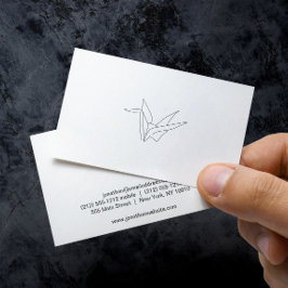 Modern Origami Crane Logotyp Visitkort