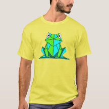 Modern Origami Geometrisk Groda Grafisk T-Shirt