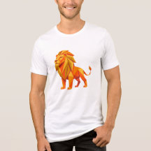 Modern Origami Geometrisk Lejon Grafisk T-Shirt