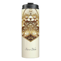 Modern Ornate Guld Blommig
