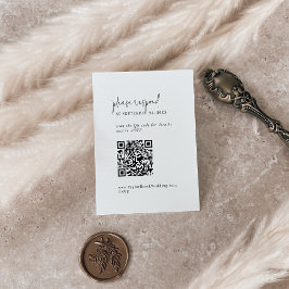 Modern OSA för svartvit QR-kod för Chic Tilläggskort