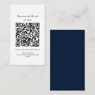 Modern OSA QR-Bröllop-kuvert Tilläggskort