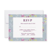 Modern OSA Sage Card för vattenfärgsblommor i lila