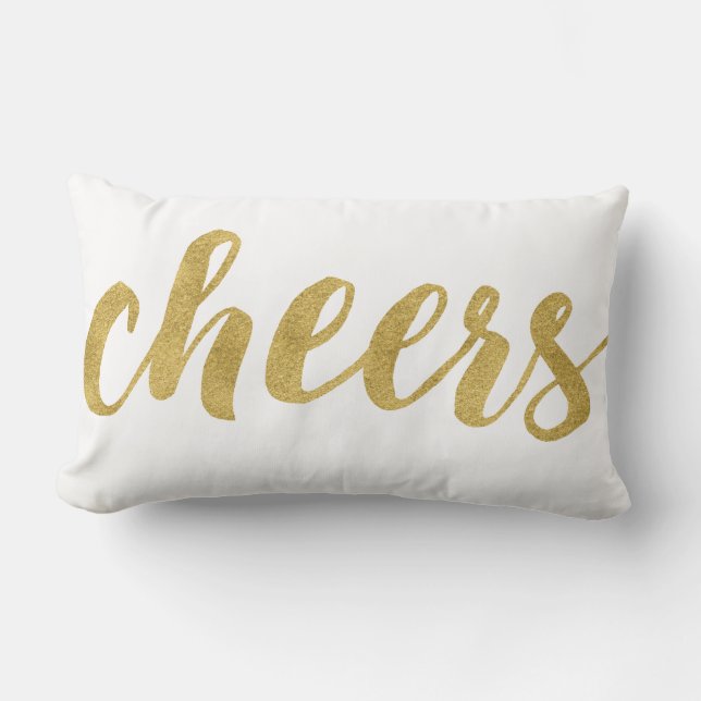 Modern ost i Guld Festive Helgdag Decorative Lumbarkudde (Framsida)