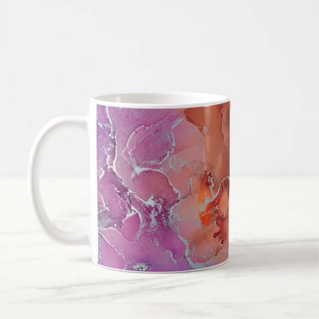 Modern ostract, färglös bakgrund, Va Kaffemugg (Vänster)