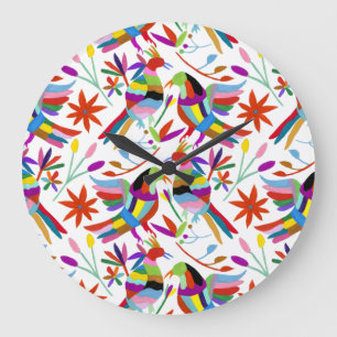 Modern Otomi Design III Stor Klocka