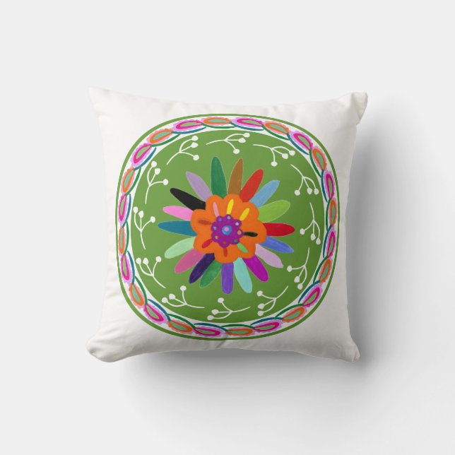 Modern Otomi Design Kudde (Framsida)