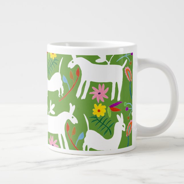 Modern Otomi Design | Llama Donkey Design Jumbo Mugg (Höger)