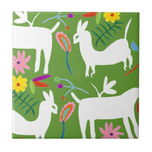 Modern Otomi-design Llama Donkey Design Kakelplatta