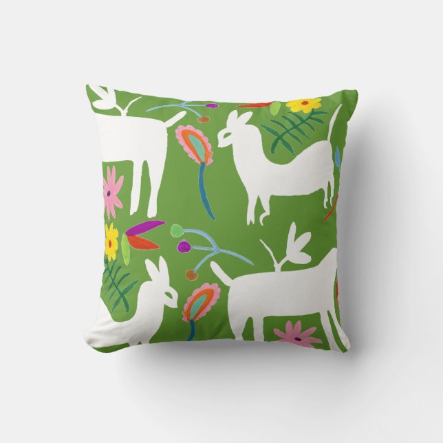 Modern Otomi Design | Llama Donkey Design Kudde (Framsida)