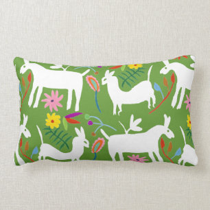 Modern Otomi-design Llama Donkey Design Lumbarkudde