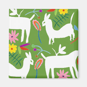 Modern Otomi-design  Llama Donkey Design Magnet