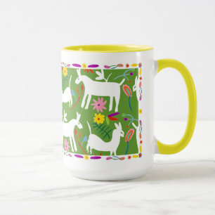 Modern Otomi-design Llama Donkey Design Mugg