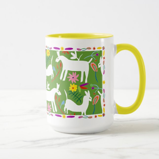 Modern Otomi Design | Llama Donkey Design Mugg (Höger)