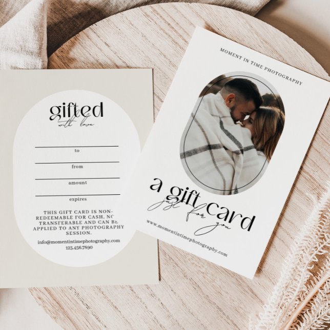 Modern Oval Photo Photography Gift Certificate (Skapare uppladdad)