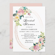 Modern Oval Ram Pastel Blommigt Möhippa