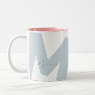Modern Överdimensionerad Monogram Initial Bokstavl Två-Tonad Mugg